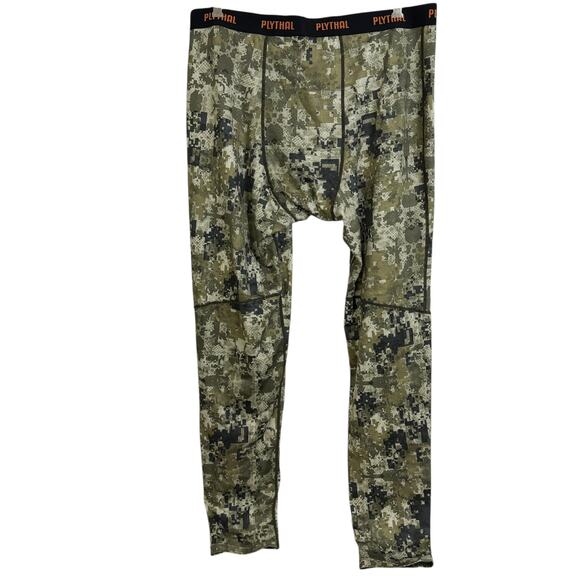 Plythal Camo Base 2.0 Bottom Mens 2XL Green Digital Forest Hunt Outdoors Pants - Picture 2 of 10